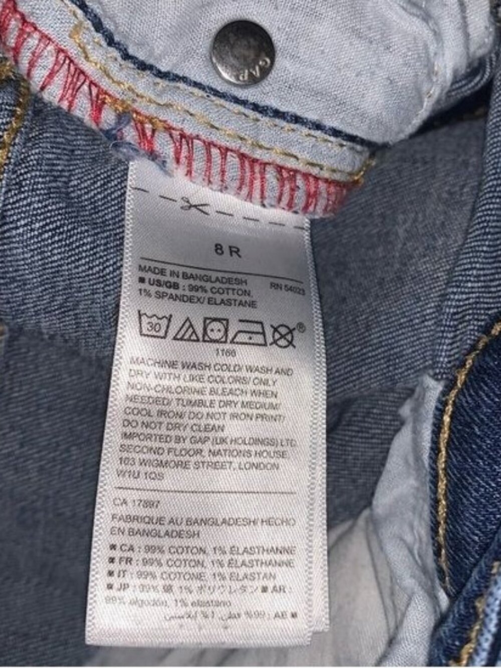 Gap Girlfriend Jeans Womens 8R Distressed Mid-Rise Dark Wash Denim Casual Pants - Picture 3 of 12